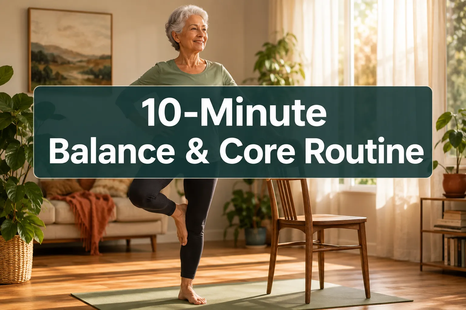 10-Minute Daily Balance and Core Routine for Fall Prevention at Home (No Equipment)
