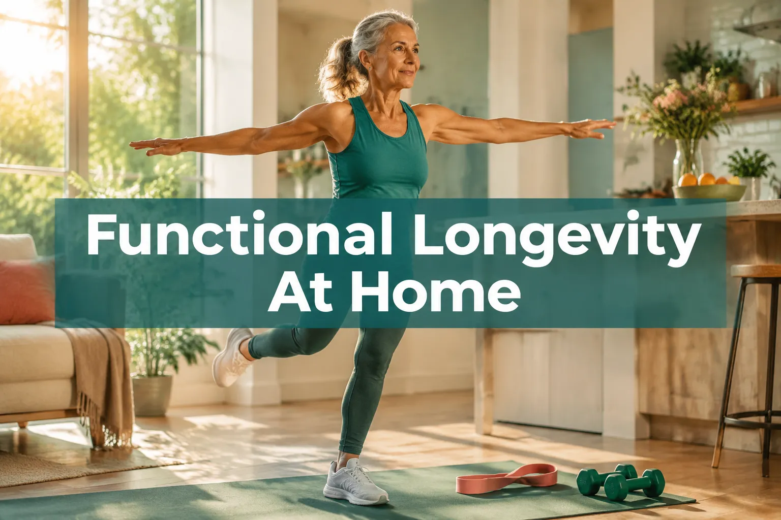 Functional longevity training for older adults at home
