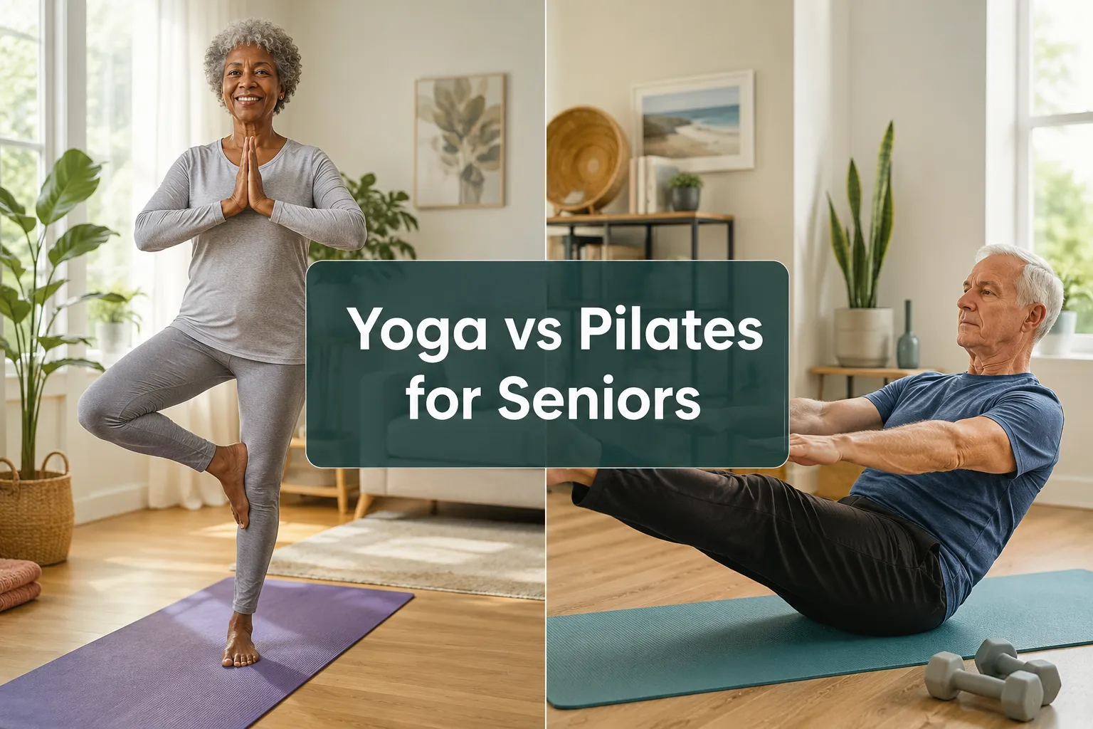 Yoga vs Pilates for Seniors: Which Is Better for Balance, Strength, and Mobility at Home?