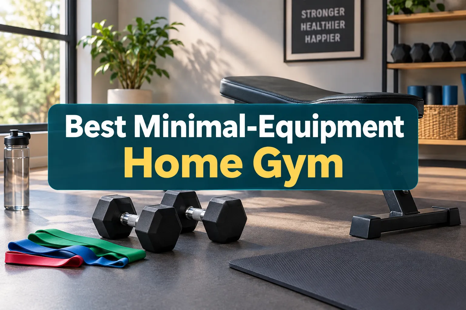 Best Minimal-Equipment Home Gym for Strength Training After 40: Bands, Dumbbells, and a Bench Compared